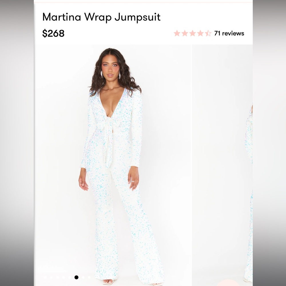 Show Me Your Mumu Martina White Sequin Jumpsuit!